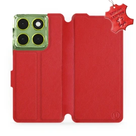 Phone Case Motorola Edge 70 - Design Red Leather