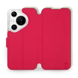 Hülle für Huawei Pura 70 Pro - Farbe Rot mit Platin