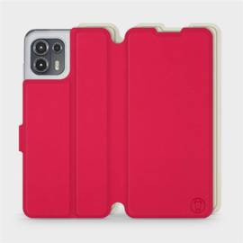 Etui Soft Touch do Motorola Edge 20 Lite - wzór Żywa czerwień z platyną