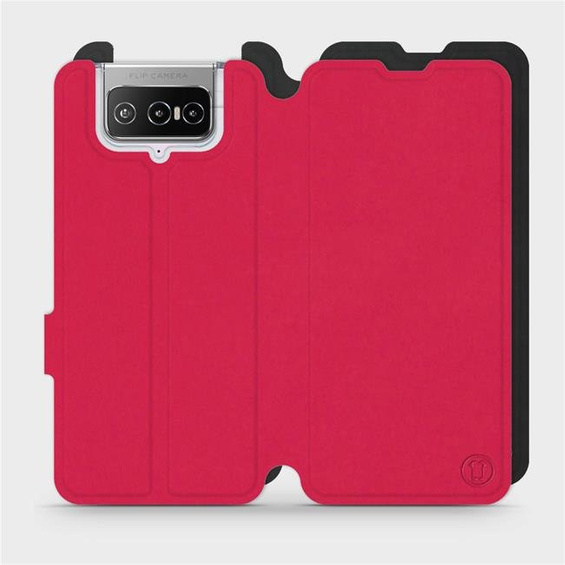 Etui Soft Touch do Asus Zenfone 7 ZS670KS - wzór Żywa czerwień z czernią