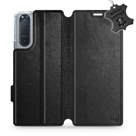 Phone Case Sony Xperia 5 II - Design Black Leather