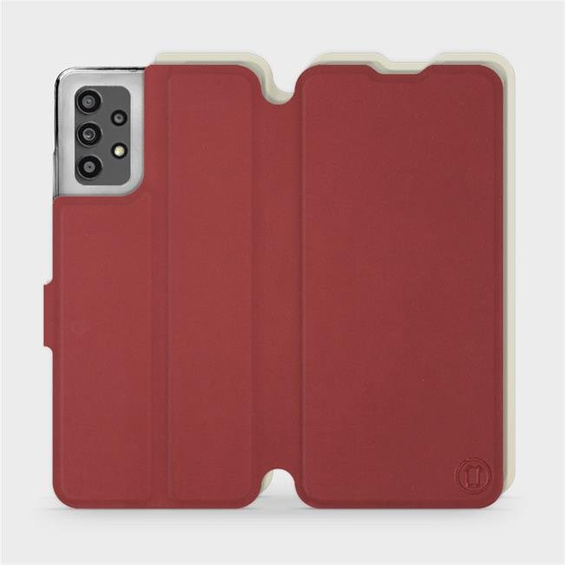 Phone Case Samsung Galaxy A32 4G - Design Dark Red with Platinum