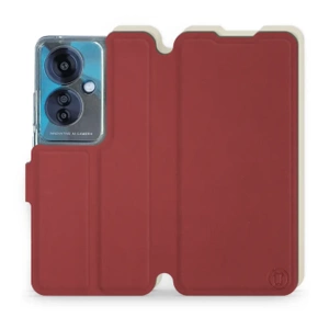 Hülle für OPPO Reno 11F - Farbe Dunkelrot mit Platin