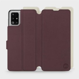 Phone Case Samsung Galaxy M51 - Design Burgundy with Platinum