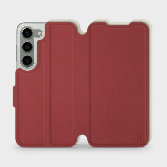 Hülle für Samsung Galaxy S23 - Farbe Dunkelrot mit Platin