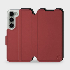 Phone Case Samsung Galaxy S23 - Design Dark Red with Black