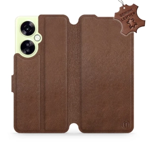 Etui ze skóry naturalnej do OnePlus Nord CE 3 Lite 5G - wzór Brown Leather
