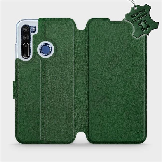 Phone Case HTC Desire 20 Pro - Design Green Leather