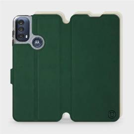 Etui Soft Touch do Motorola Moto E40 - wzór Miejska zieleń z platyną