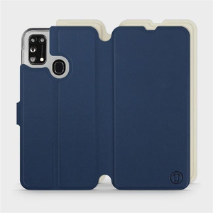 Phone Case Samsung Galaxy M31 - Design Navy with Platinum