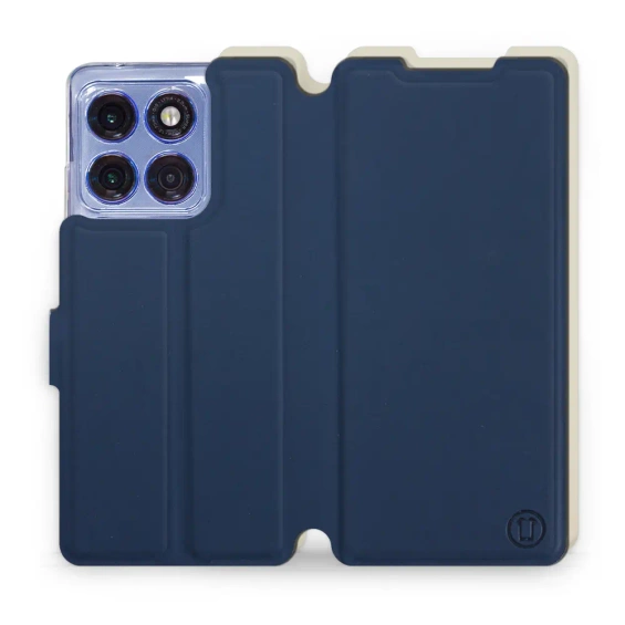 Phone Case Motorola Edge 60 Pro - Design Navy with Platinum