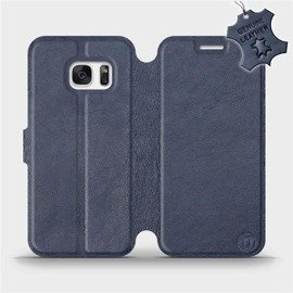 Hülle für Samsung Galaxy S7 - Farbe Blue Leather