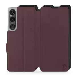 Phone Case Sony Xperia 1 V - Design Burgundy with Black