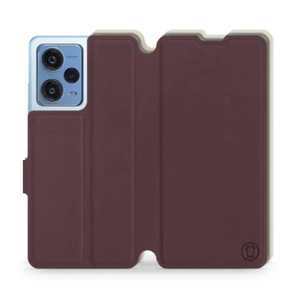 Phone Case Xiaomi Redmi Note 12 Pro Plus 5G - Design Burgundy with Platinum
