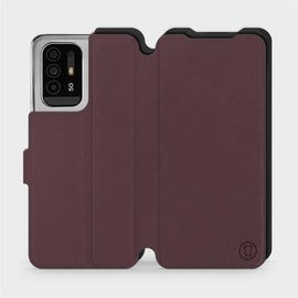Phone Case OPPO Reno 5 Z - Design Burgundy with Black