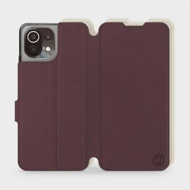 Phone Case Xiaomi Mi 11 Lite - Design Burgundy with Platinum