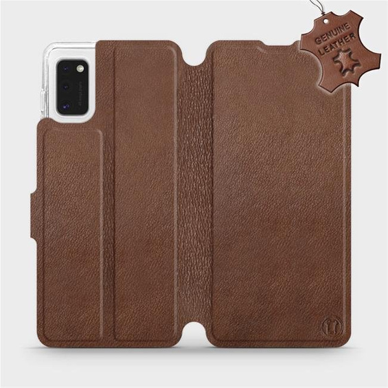 Phone Case Samsung Galaxy A41 - Design Brown Leather