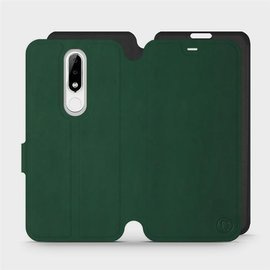 Hülle für Nokia 5.1 Plus - Farbe Grün mit Schwarz