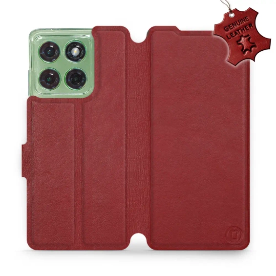 Phone Case Motorola Edge 60 - Design Dark Red Leather