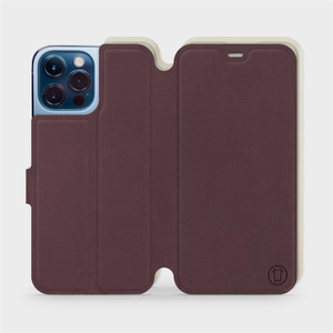 Phone Case Apple iPhone 13 Pro Max - Design Burgundy with Platinum