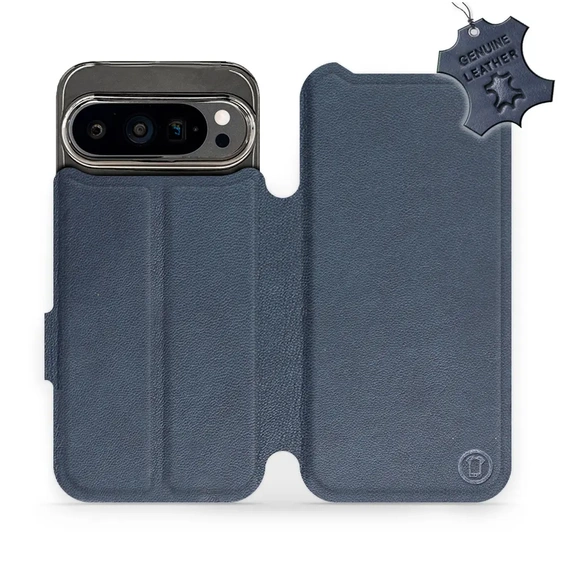 Phone Case Google Pixel 9 Pro - Design Blue Leather