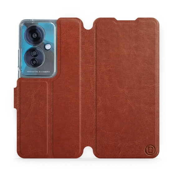 Phone Case OPPO Reno 11F - Design Brown&Orange