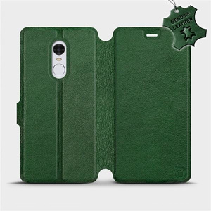 Etui ze skóry naturalnej do Xiaomi Redmi Note 4 - wzór Green Leather