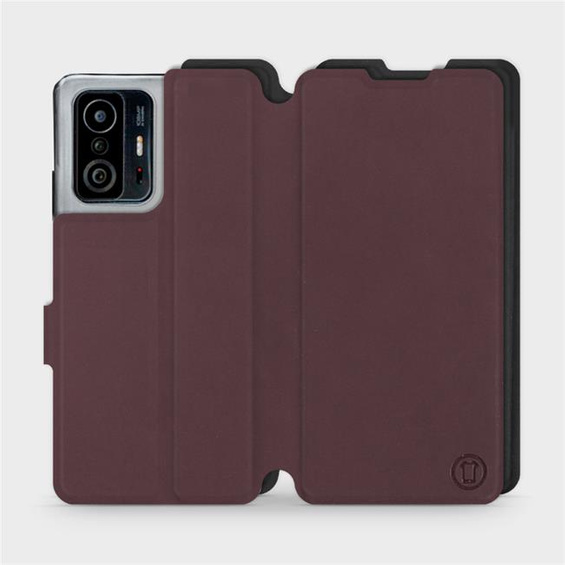 Phone Case Xiaomi 11T Pro - Design Burgundy with Black