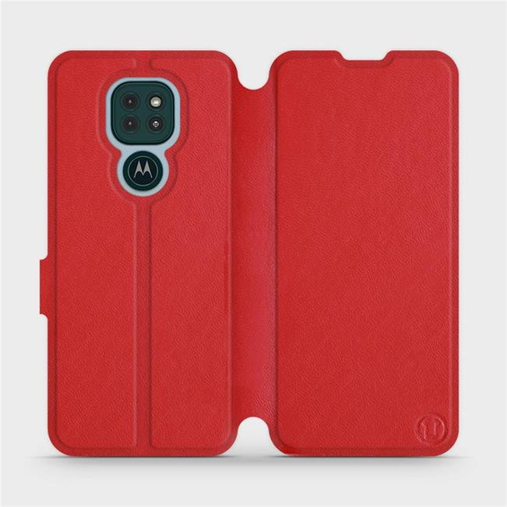 Phone Case Motorola Moto G9 Play - Design Red Leather
