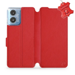 Phone Case Motorola Moto G04 - Design Red Leather