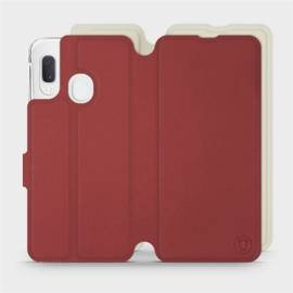 Phone Case Samsung Galaxy A20e - Design Dark Red with Platinum