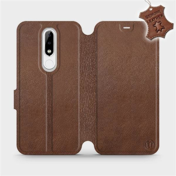Phone Case Nokia 5.1 Plus - Design Brown Leather
