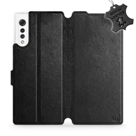 Phone Case LG Velvet - Design Black Leather