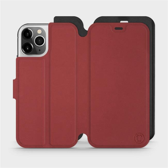Phone Case Apple iPhone 12 Pro - Design Dark Red with Black