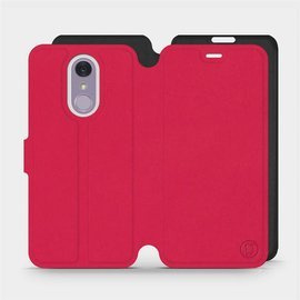 Hülle für LG Q7 - Farbe Rot mit Schwarz