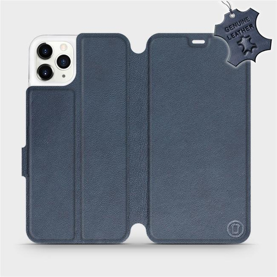 Phone Case Apple iPhone 11 Pro Max - Design Blue Leather
