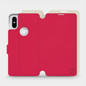 Hülle für Xiaomi Mi Mix 2S - Farbe Rot mit Platin