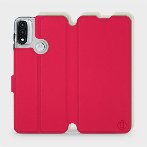 Phone Case Motorola Moto E20 - Design Red with Platinum