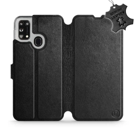 Phone Case Samsung Galaxy M31 - Design Black Leather
