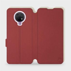 Phone Case Nokia G10 - Design Dark Red with Platinum