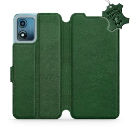 Phone Case Motorola Moto E13 - Design Green Leather