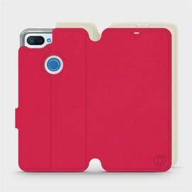 Hülle für Xiaomi Mi 8 Lite - Farbe Rot mit Platin