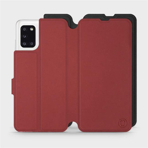 Phone Case Samsung Galaxy A31 - Design Dark Red with Black
