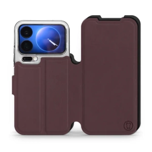 Phone Case Xiaomi 17 Pro - Design Burgundy with Black