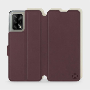 Phone Case OPPO A74 - Design Burgundy with Platinum