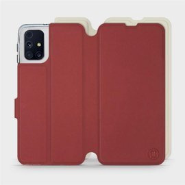 Phone Case Samsung Galaxy M31s - Design Dark Red with Platinum