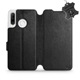 Phone Case Huawei P30 Lite - Design Black Leather