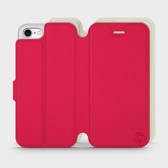 Hülle für Apple iPhone SE 2022 - Farbe Rot mit Platin