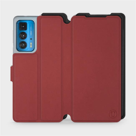 Phone Case Motorola Edge 20 Pro - Design Dark Red with Black