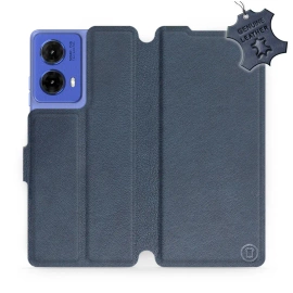Phone Case Motorola Moto G85 5G - Design Blue Leather